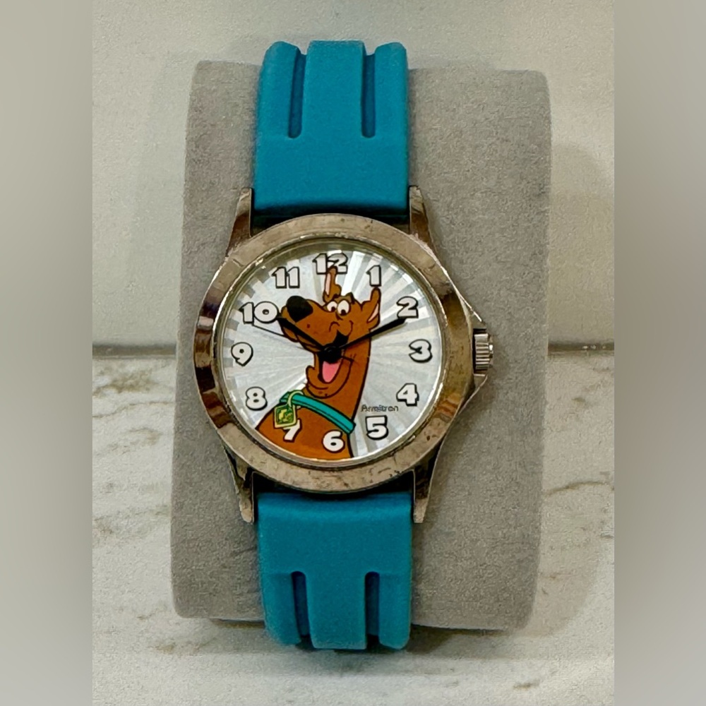 🐾 Scooby-Doo Armitron Vintage Watch NEW Blue Silicone Strap & Battery: Works